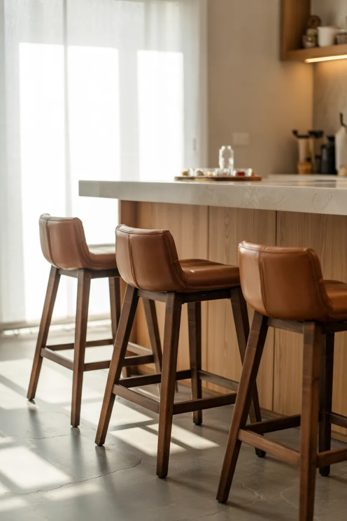 Leather Kitchen Stools