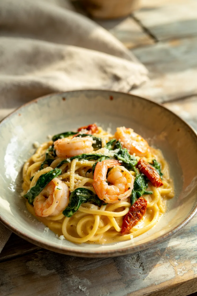 Creamy Tuscan Shrimp Pasta - 30 Minute Dinner Recipes