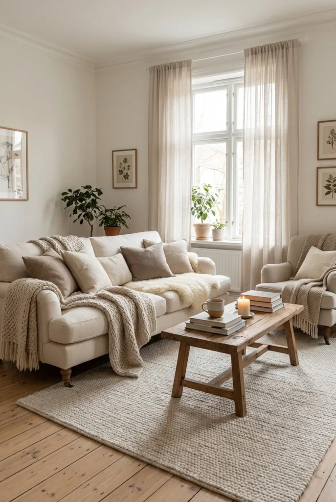 Soft Textiles for Cozy Contrast