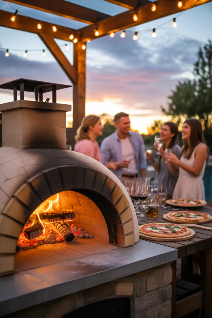 Outdoor Kitchen with Pizza Oven