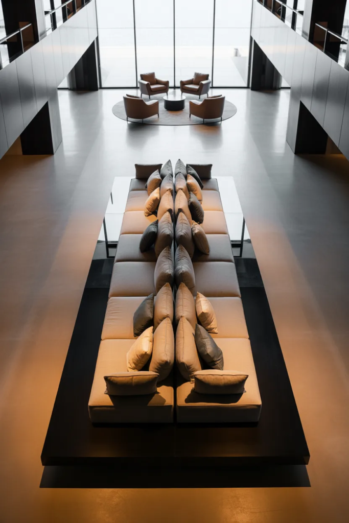 Float Furniture Away From the Walls - Long Living Room Ideas