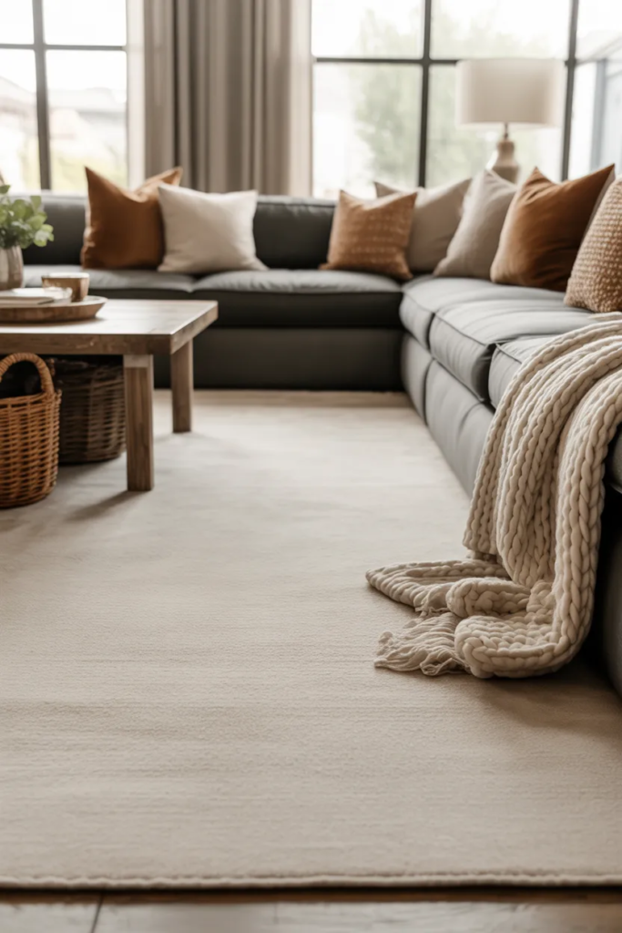 Use Large Area Rugs to Anchor Spaces