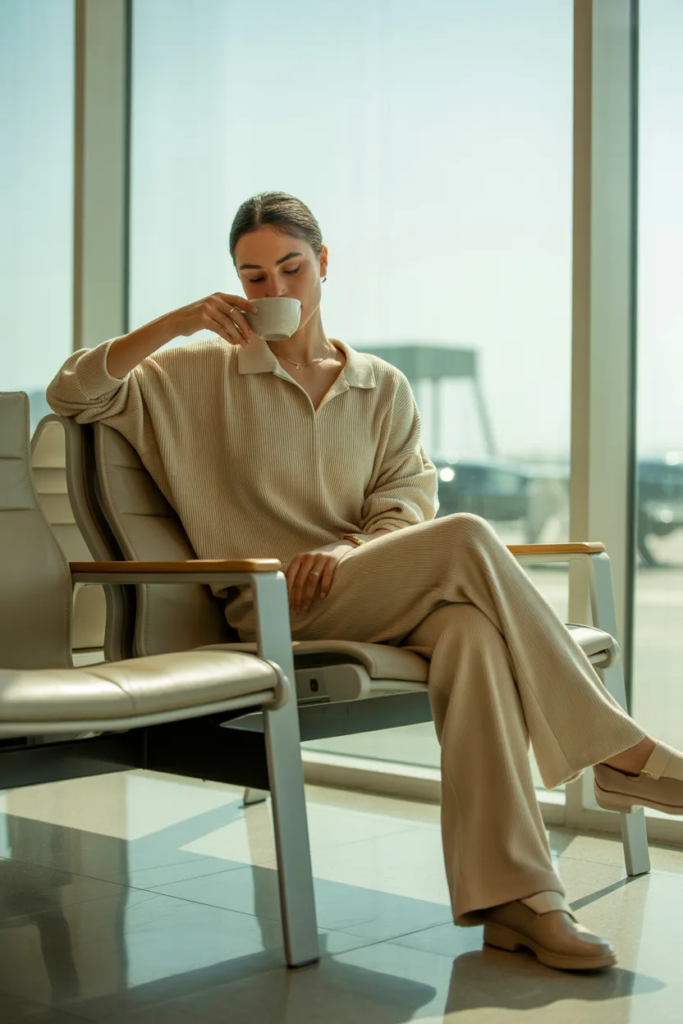 Matching Knit Set - Airport Outfits Aesthetic