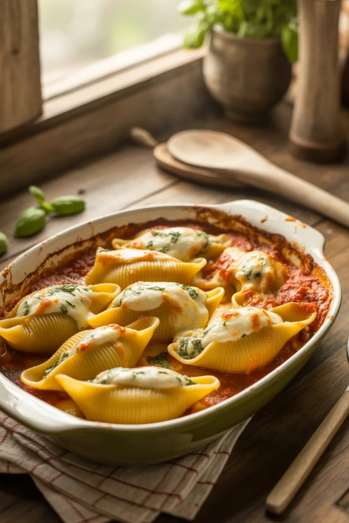 Spinach and Ricotta Stuffed Shells