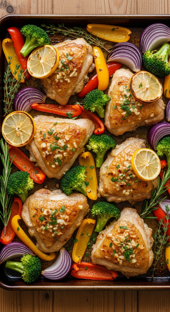 Sheet Pan Lemon Garlic Chicken and Vegetables