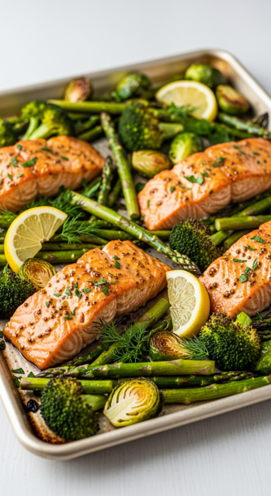 Sheet Pan Honey Mustard Salmon