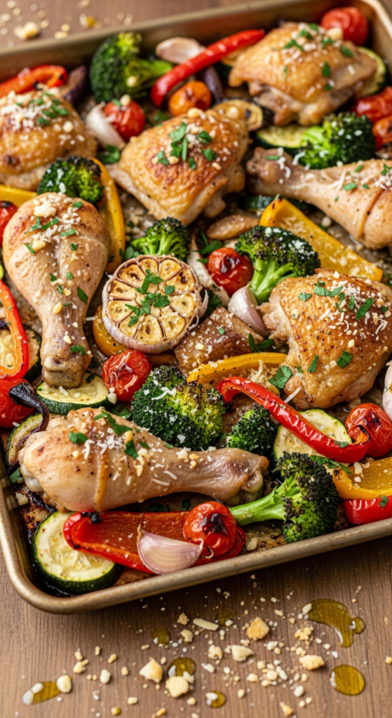 Sheet Pan Garlic Parmesan Chicken