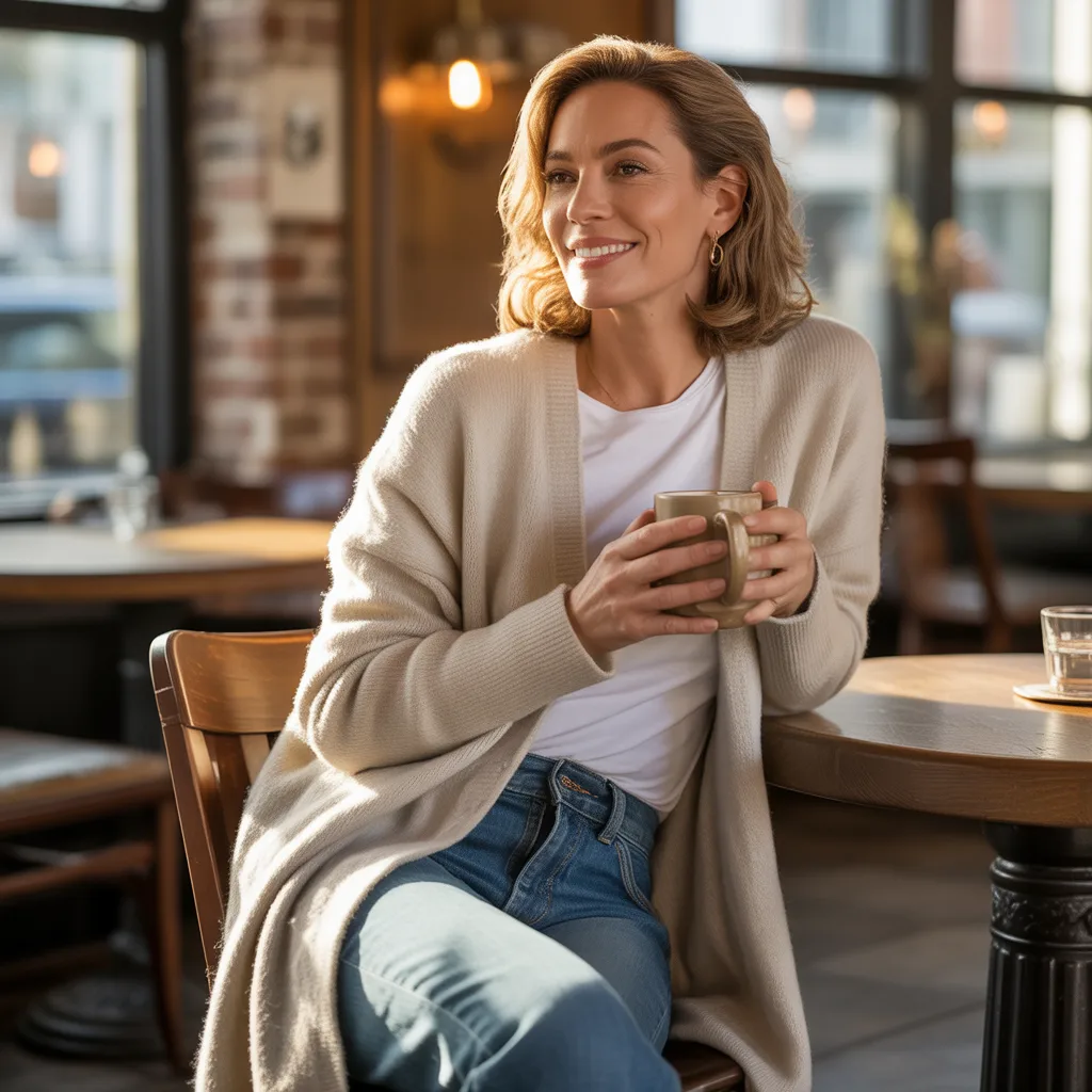 Long Cardigan with Layered Basics