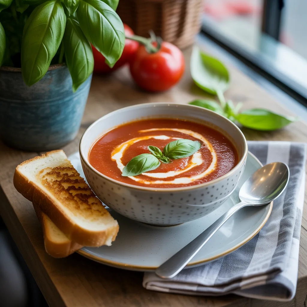 Classic Tomato Basil Cream Soup