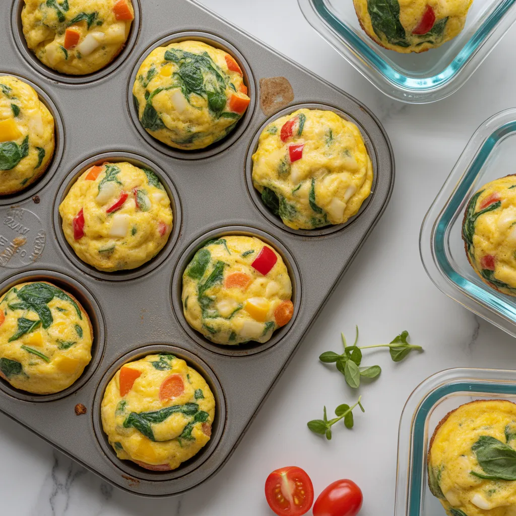 High-Protein Egg & Veggie Breakfast Muffins - Low Calorie Meal Prep Ideas