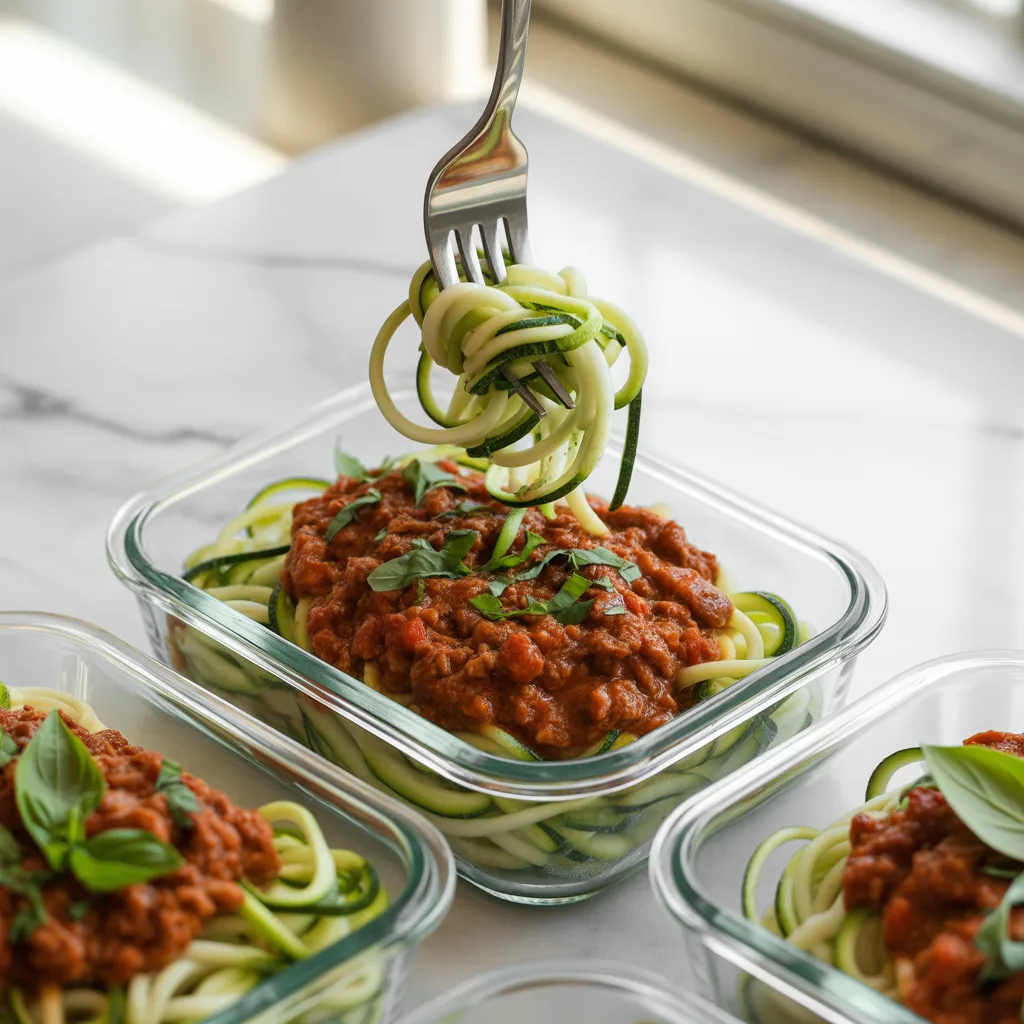 Zucchini Noodle Turkey Bolognese