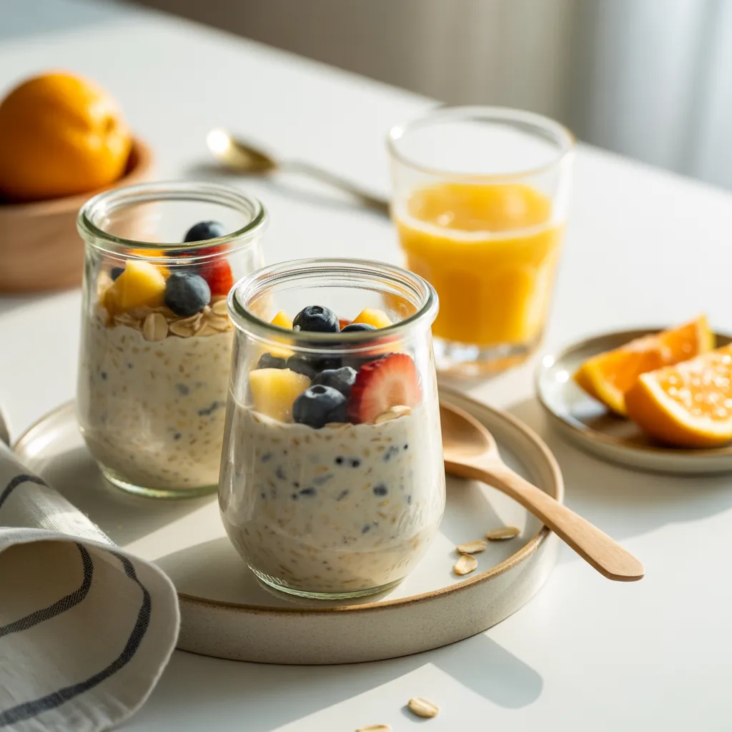 Overnight Oats with Protein and Seeds - Low Calorie Meal Prep Ideas