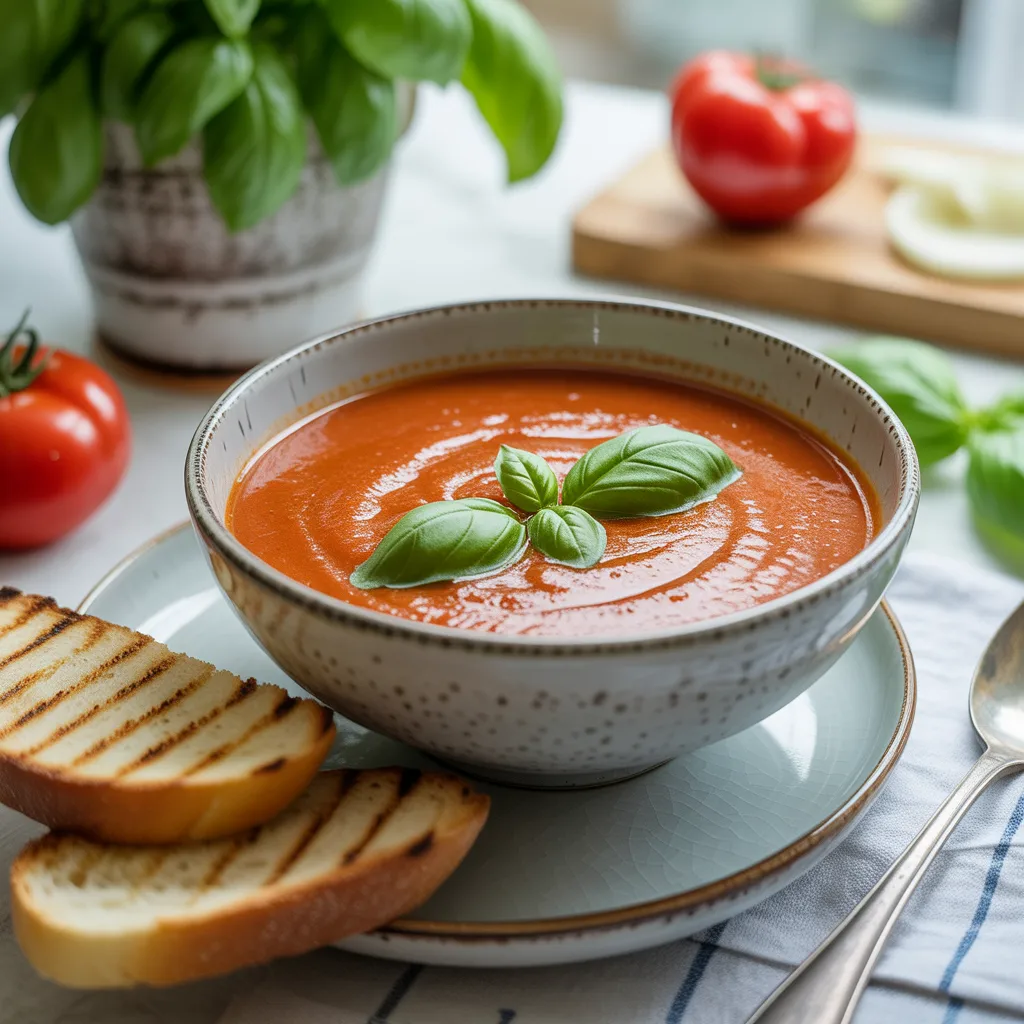 Creamy Roasted Tomato Basil Soup