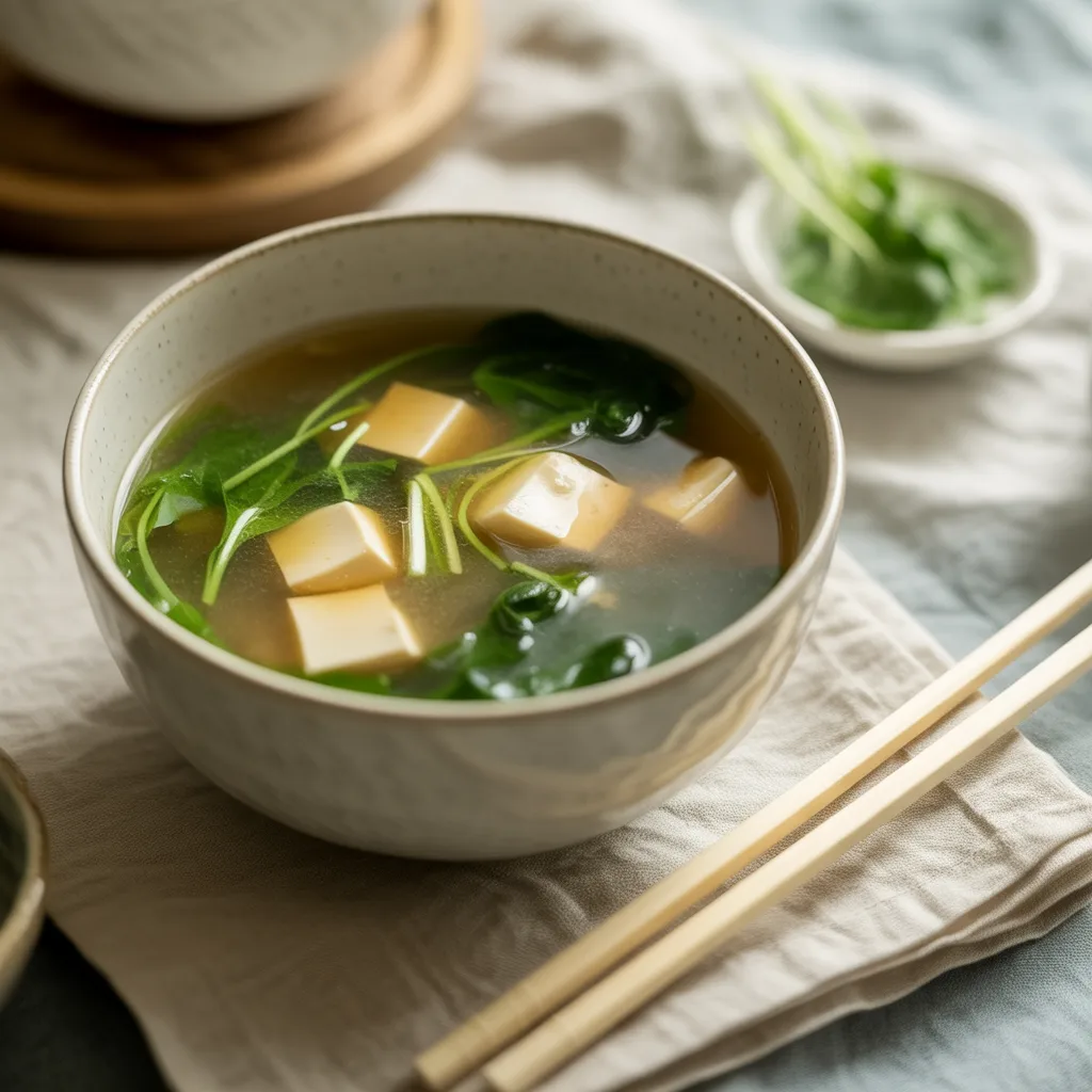 Light Miso Tofu Vegetable Soup