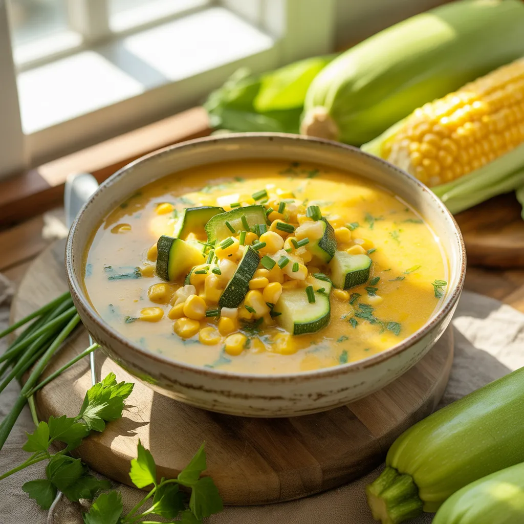 Summer Corn and Zucchini Chowder