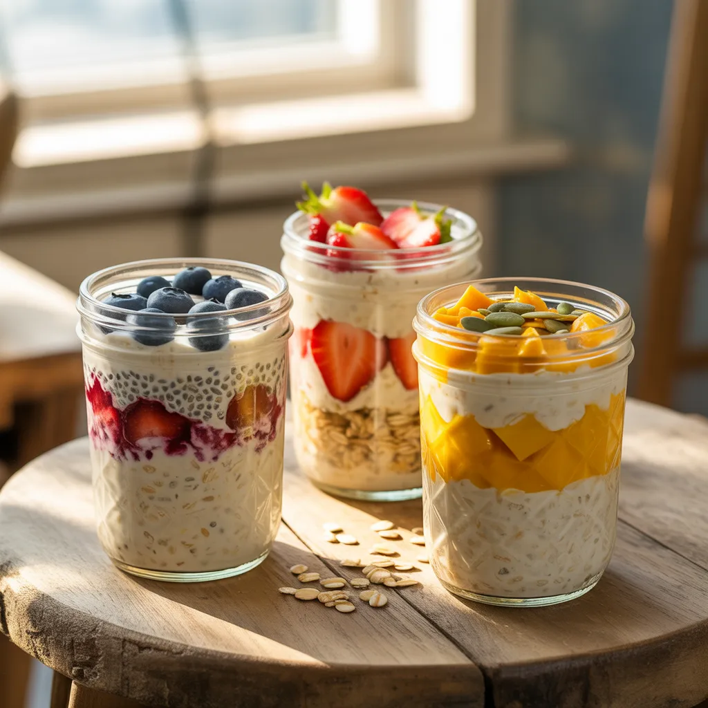 Overnight Oats with Fruit and Seeds