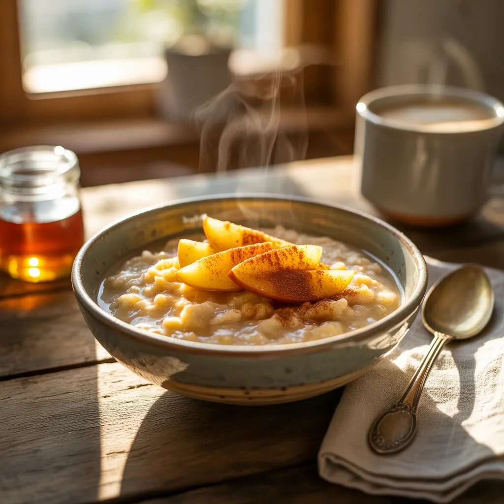 Oatmeal with Cinnamon and Apples