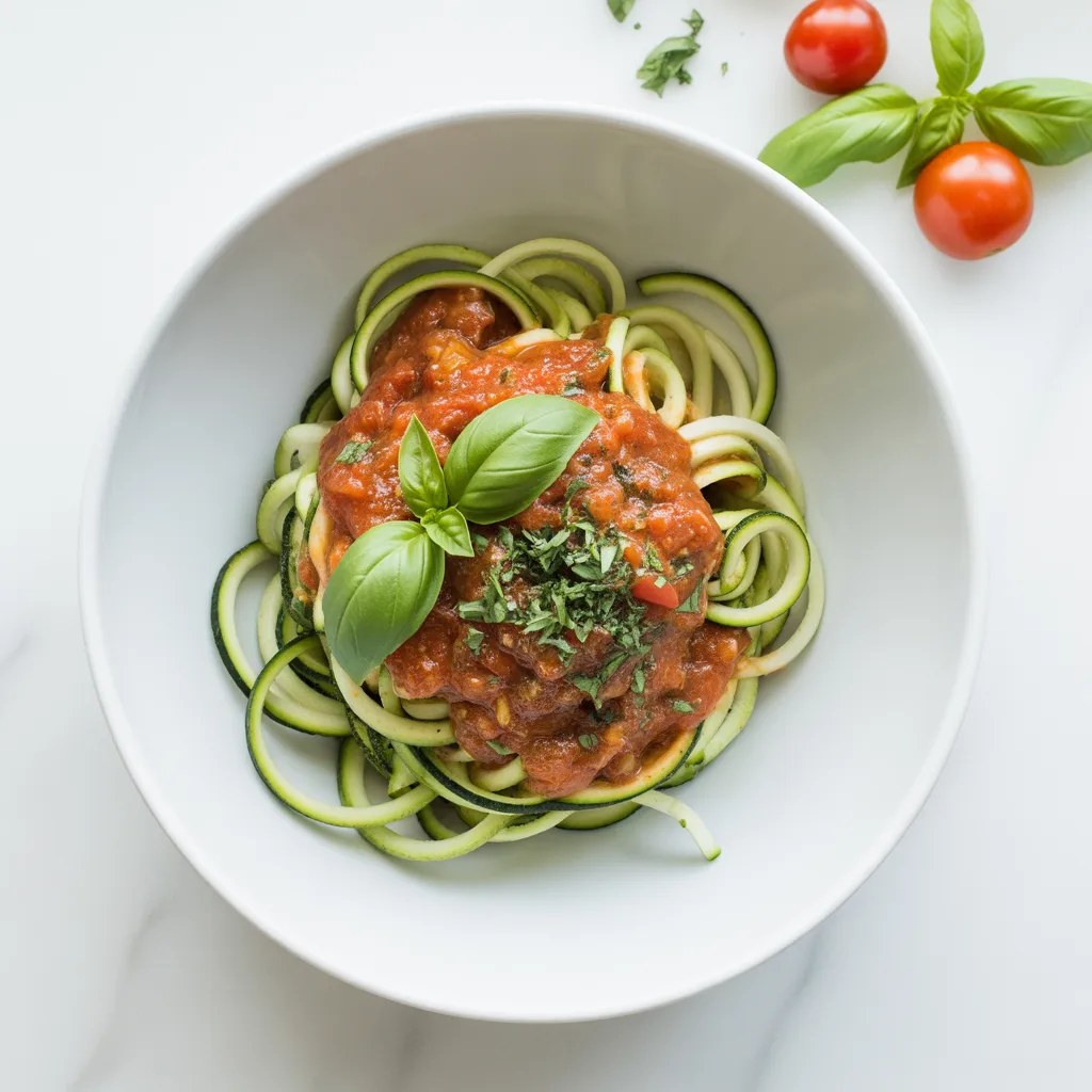 Zucchini Noodles with Tomato Sauce
