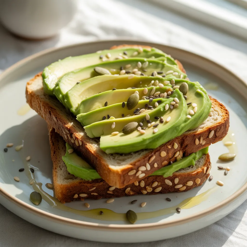 Whole Grain Toast with Avocado and Seeds