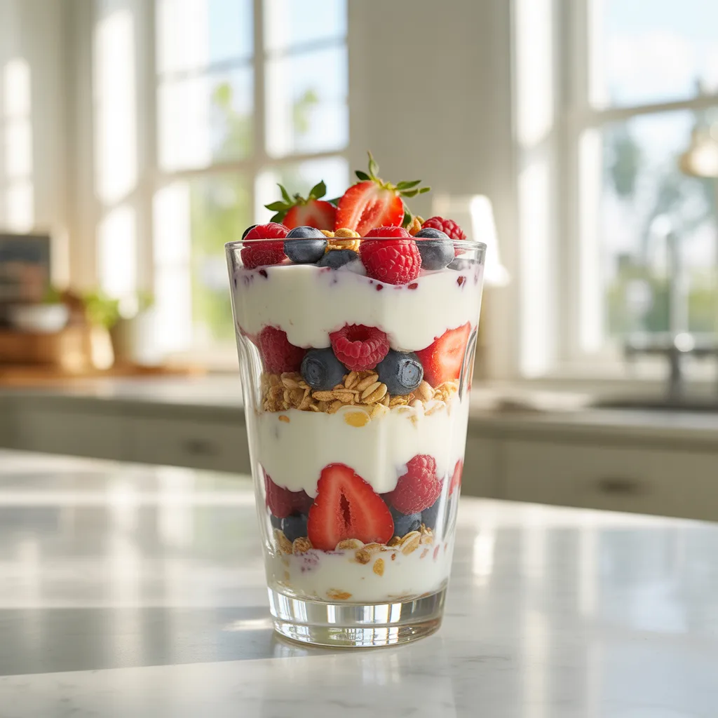 Greek Yogurt Parfait with Granola and Fruit