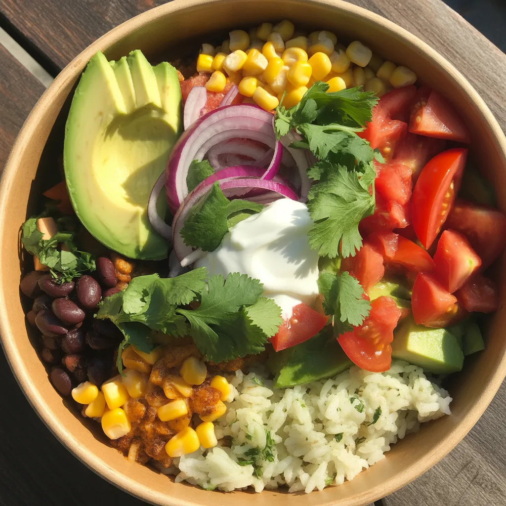 Mexican Rice and Bean Burrito Bowls
