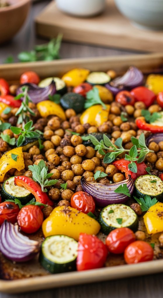 Sheet Pan Mediterranean Chickpeas
