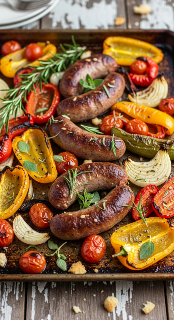 Sheet Pan Italian Sausage and Peppers