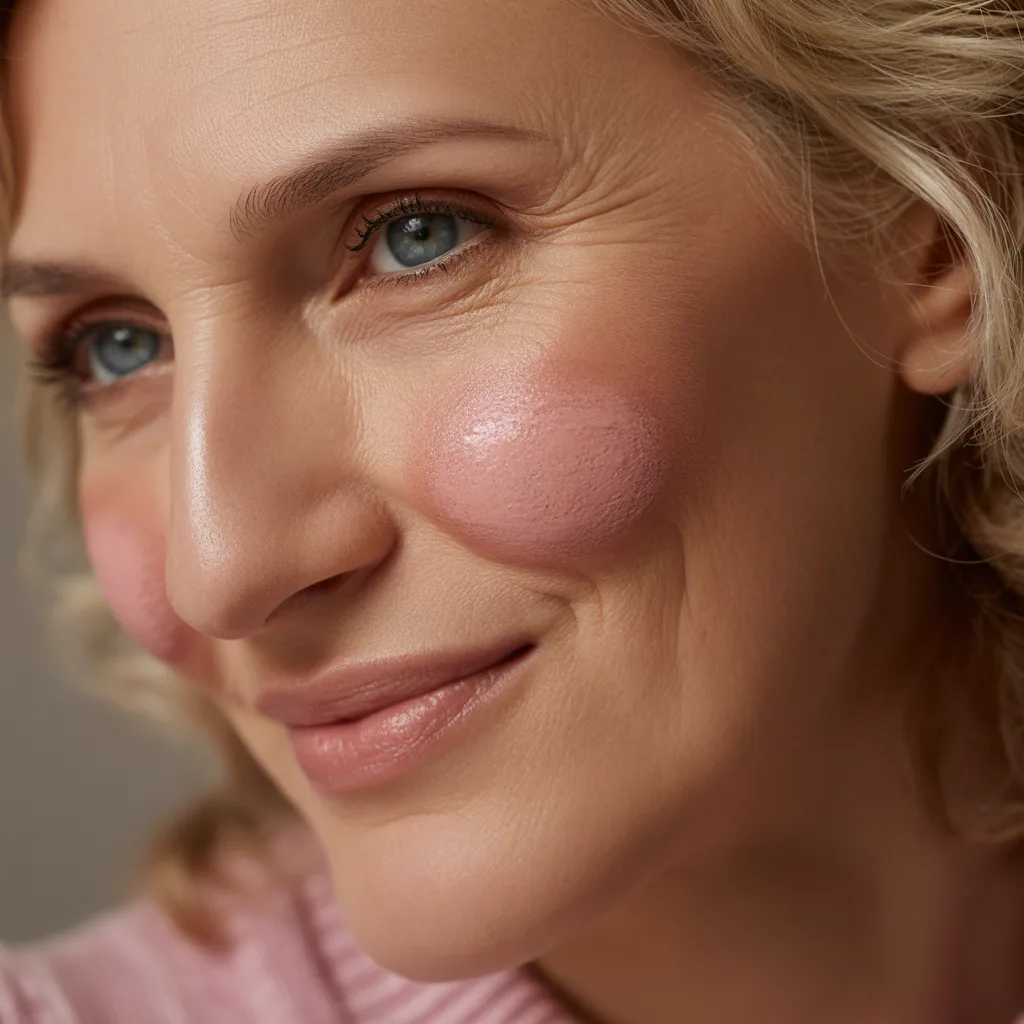 Cream Blush and Tinted Moisturizer Look - Makeup Looks for Mature Skin