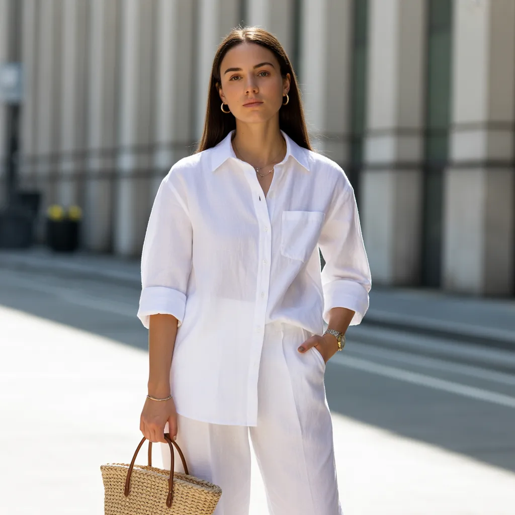 All-White Crisp Summer Set - Monochrome Outfit Ideas