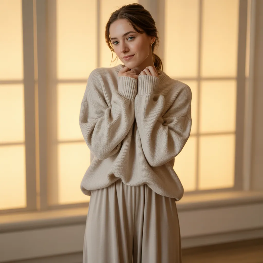 Cream Cozy Knit Ensemble