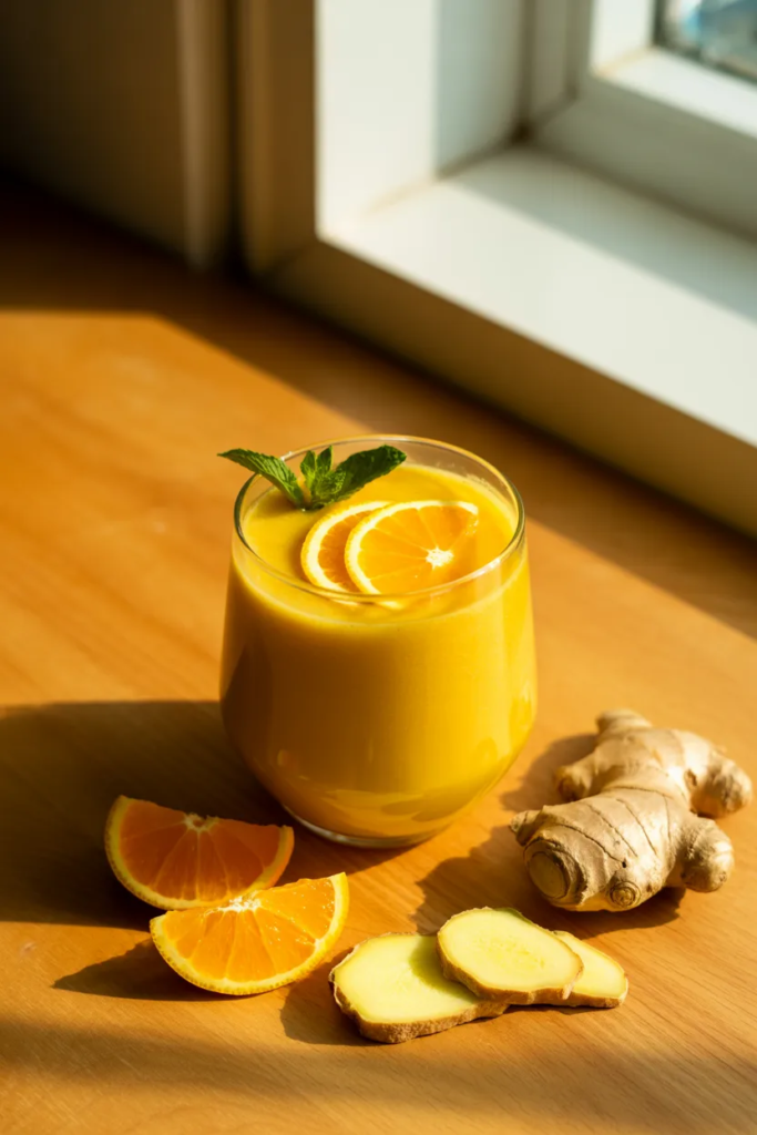 Citrus Ginger Immunity Kick Smoothie - Immune-Boosting Smoothie Ideas