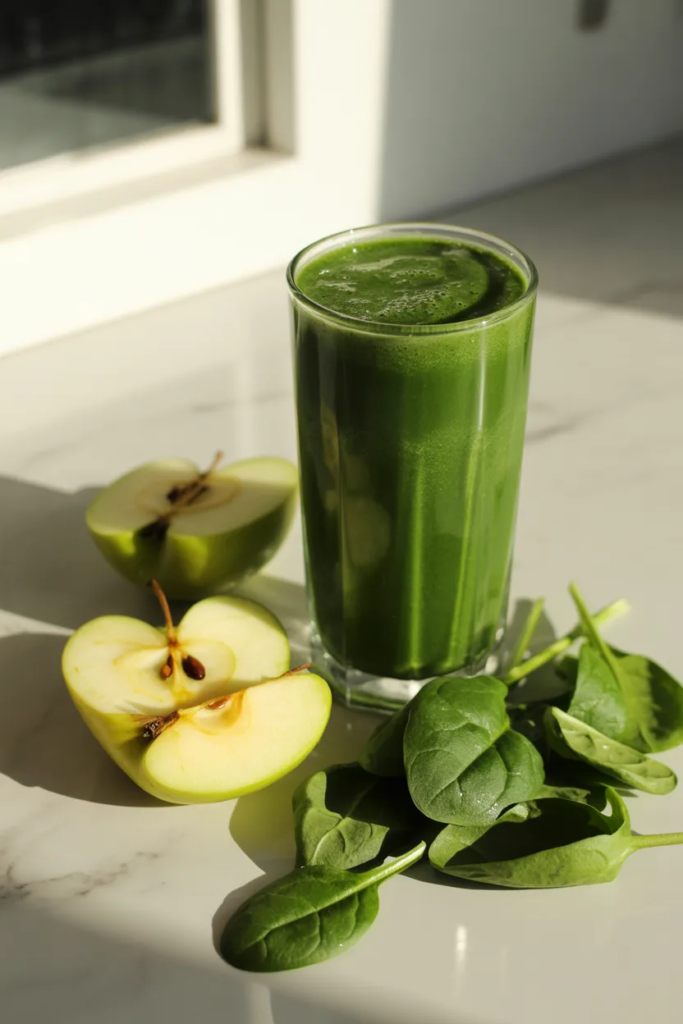 Green Detox Spinach and Apple Smoothie