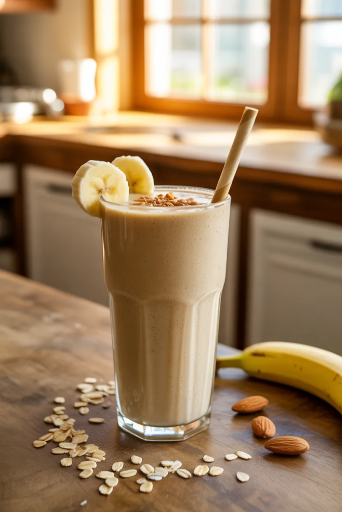 Creamy Almond Butter Banana Protein Smoothie