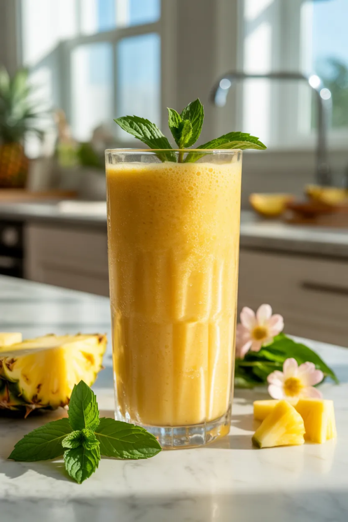 Pineapple Mint Gut-Health Smoothie