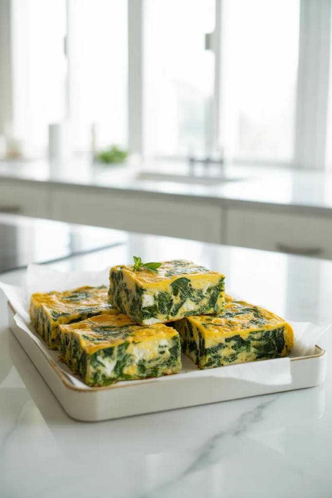 Sheet Pan Spinach Feta Frittata