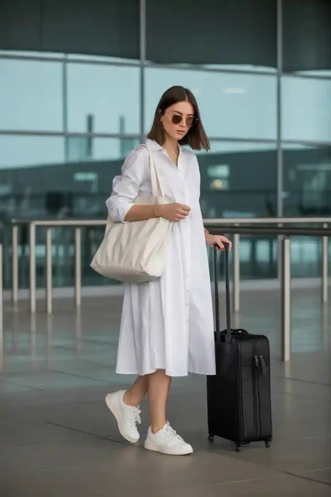 Classic White Shirt Dress