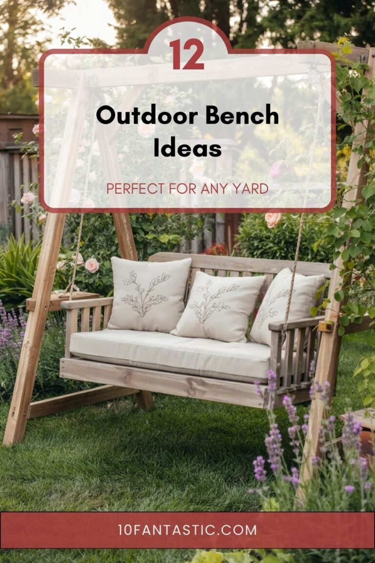 12 Outdoor Bench Ideas Perfect for Any Yard