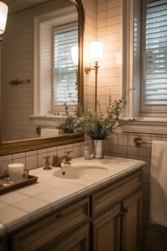 Antique Mirror Glass Finish