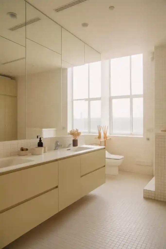 Full-Height Mirror Wall