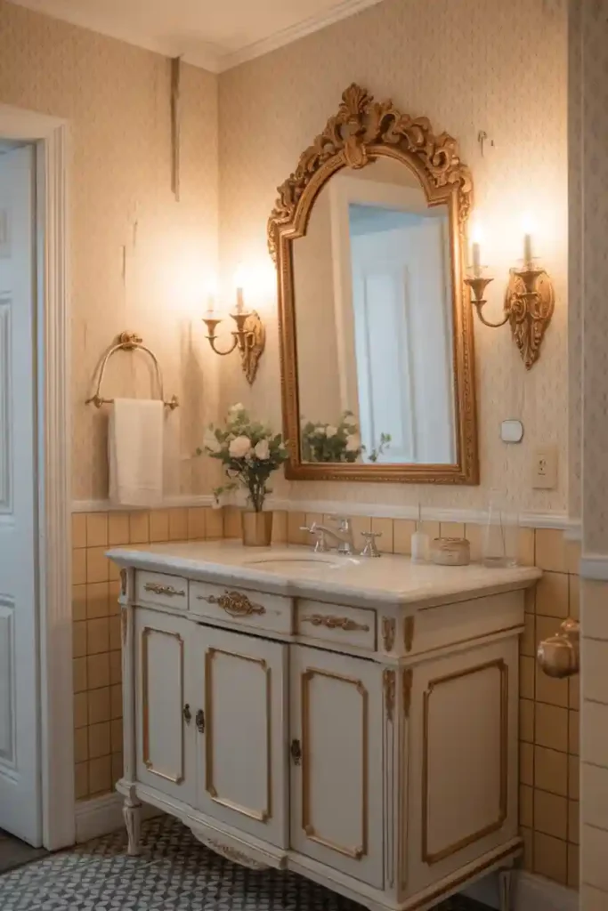 Vintage Ornate Framed Mirror