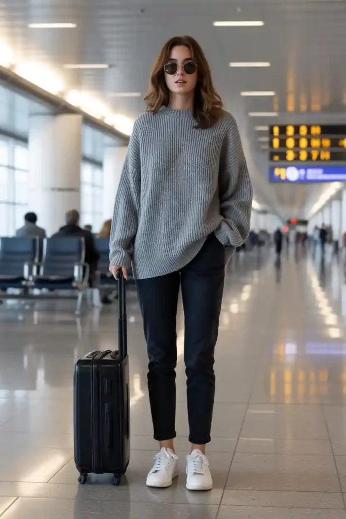 Oversized Sweater and Slim Trousers