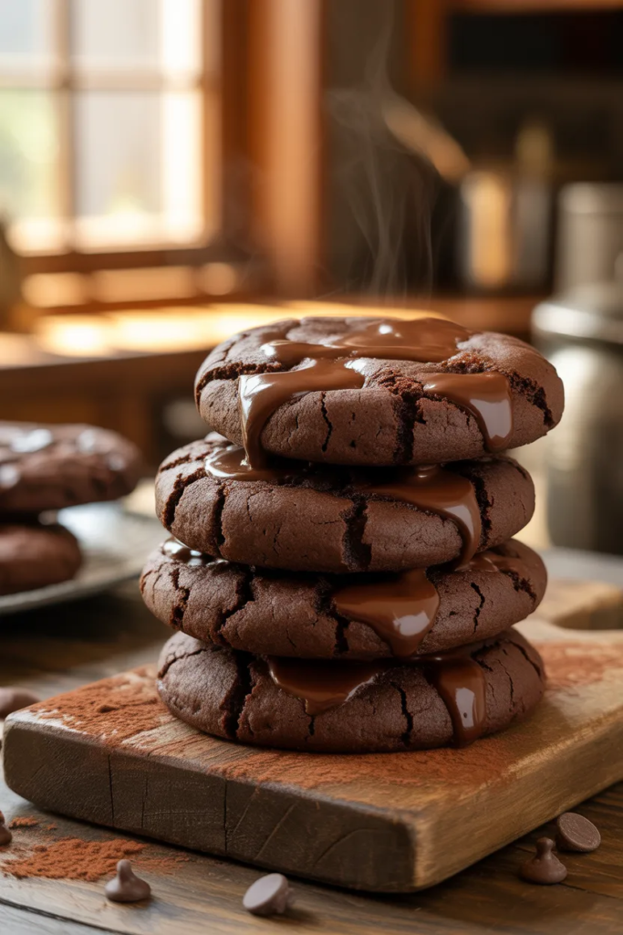 Double Chocolate Fudge Cookies