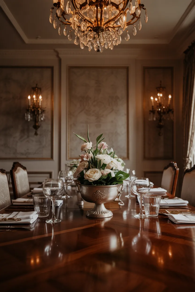 Statement Chandelier for a Grand Look - Formal Dining Room Ideas