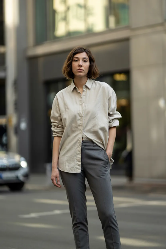 Oversized Shirt with Slim Trousers - Quiet Luxury Outfit Ideas