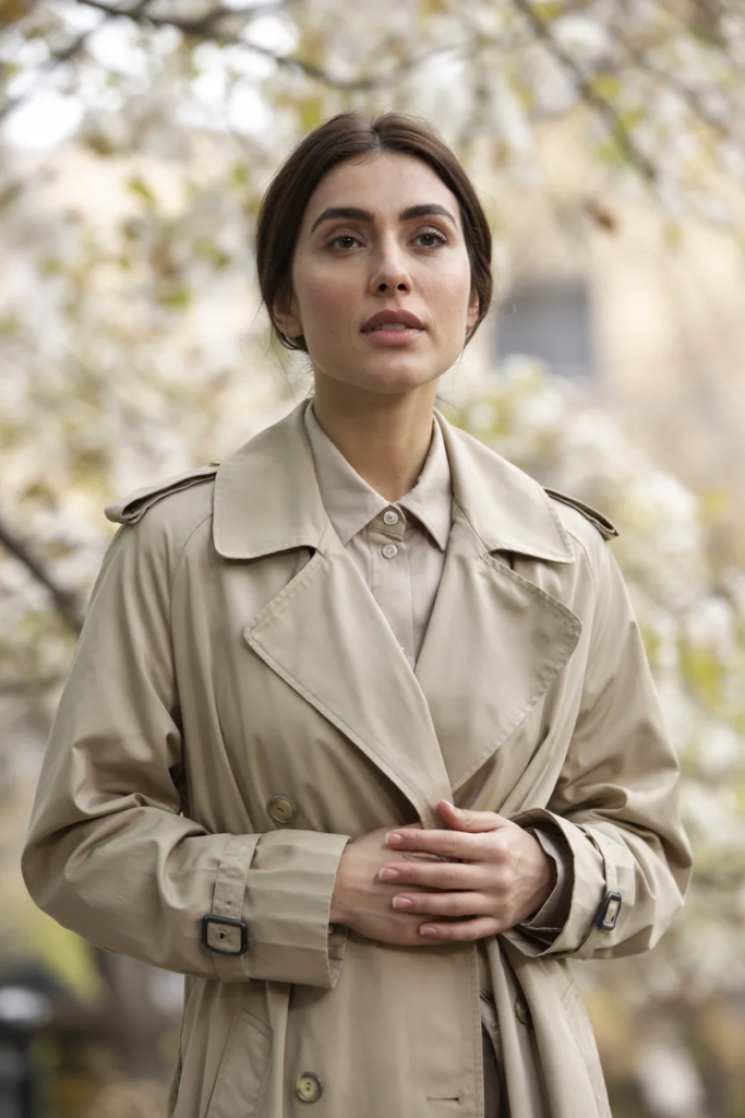 Trench Coat with Neutral Basics