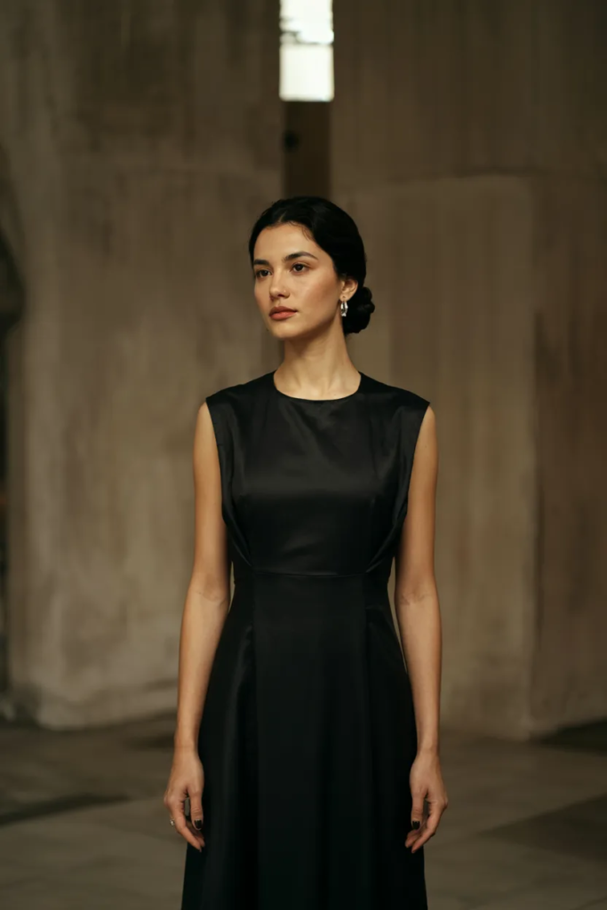 Black Dress with Minimal Accessories