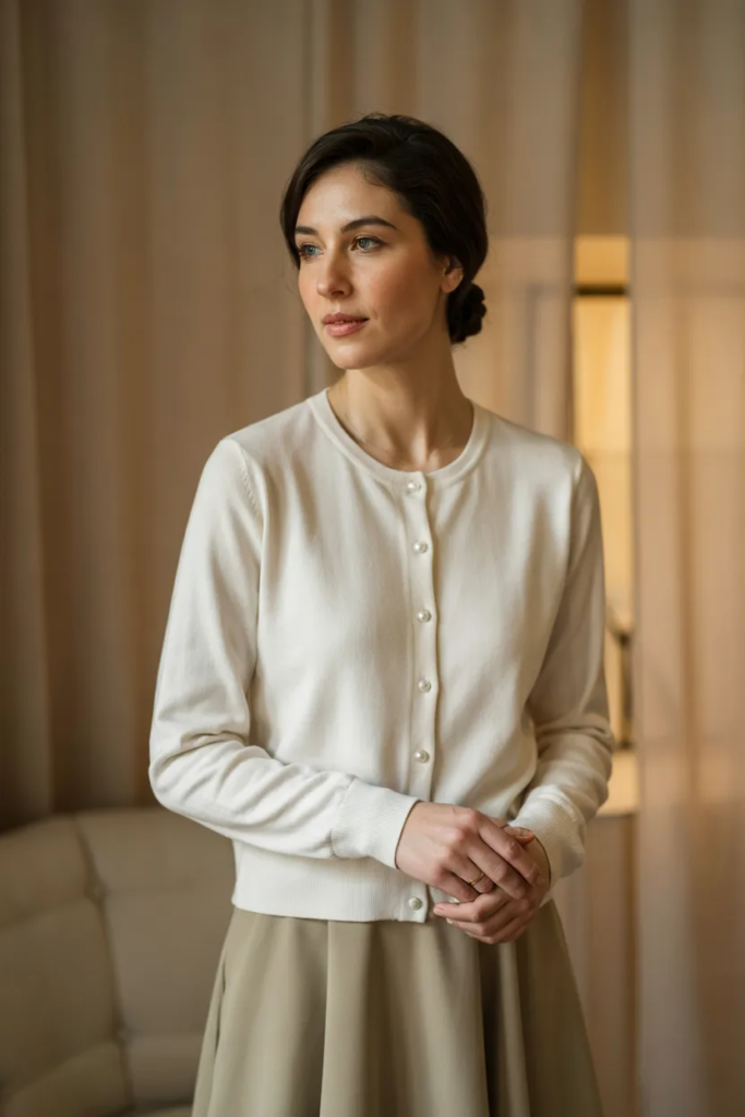 Cardigan with Straight Skirt