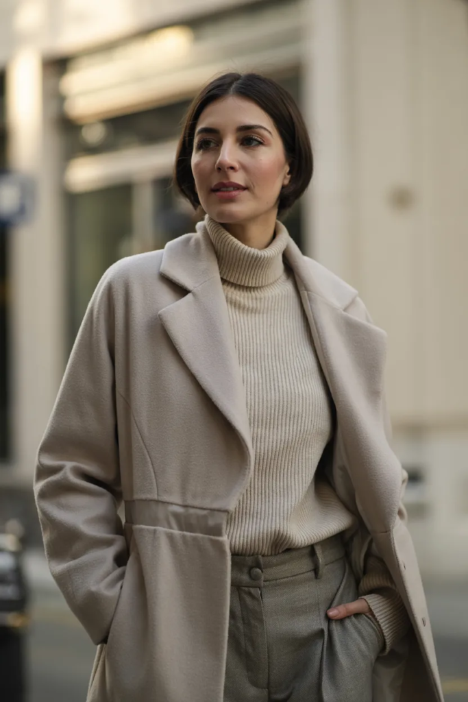 Structured Coat with Minimal Outfit