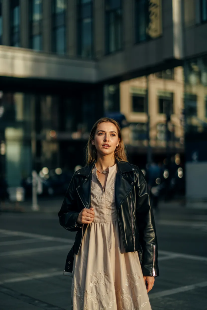 Leather Jackets with Light Fabrics