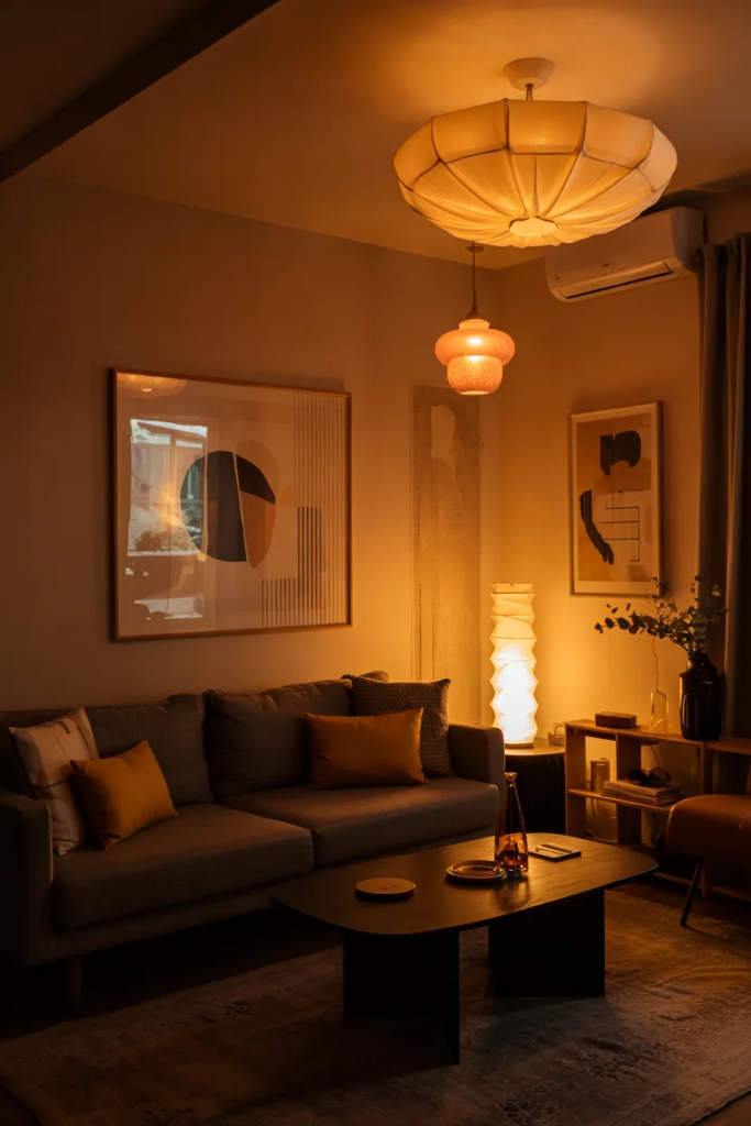 Layered Lighting for Depth and Balance - Living Room Lighting Ideas